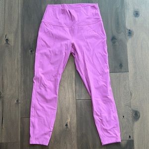 Lululemon Wunder Under Hi Rise Leggings Purple Pink Lavender 10